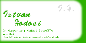 istvan hodosi business card